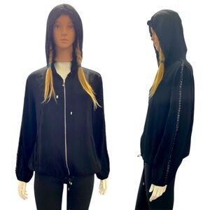 Escada Sport Black Hooded Jacket Size 42